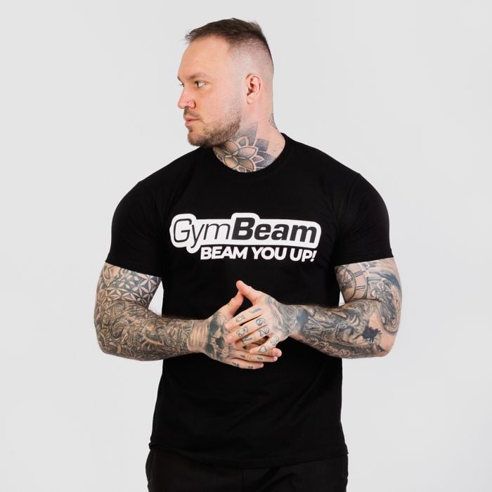 Тениска Beam Black - GymBeam