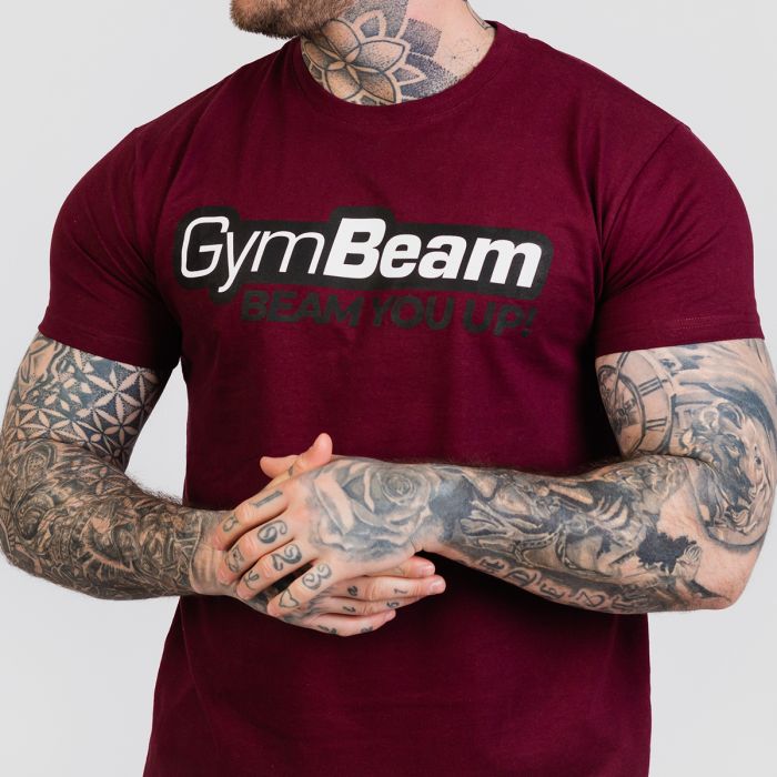 Тениска Beam Burgundy - GymBeam L