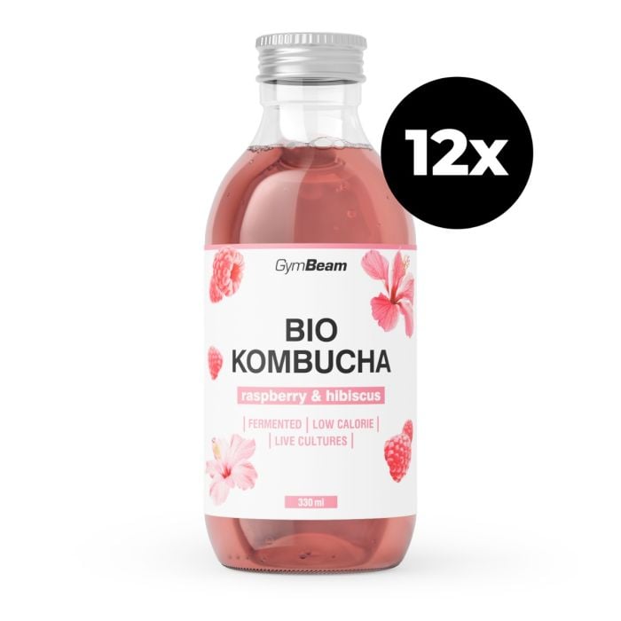 БИО Комбуча - GymBeam 330 ml - мента и лимонова трева