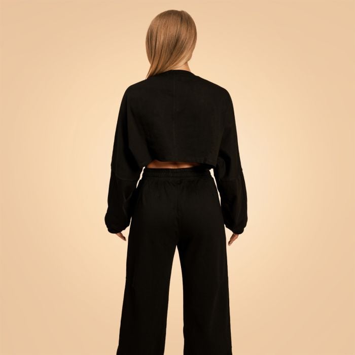 Дамски суичър Bliss Cropped Black - BeastPink L