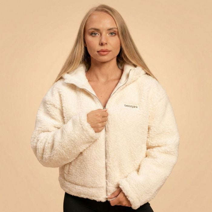 Дамски суичър Bliss Hoodie Jacket Ivory - BeastPink XS