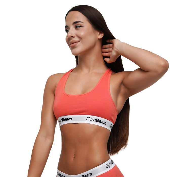 Спортно бюстие Bralette Strawberry Red - GymBeam M