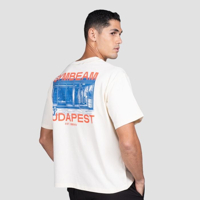 Тениска Budapest Cream - GymBeam XXL