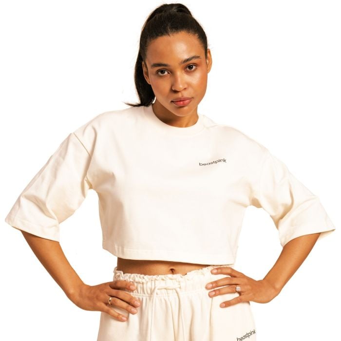 Дамска тениска Cropped Serenity Ivory - BeastPink M