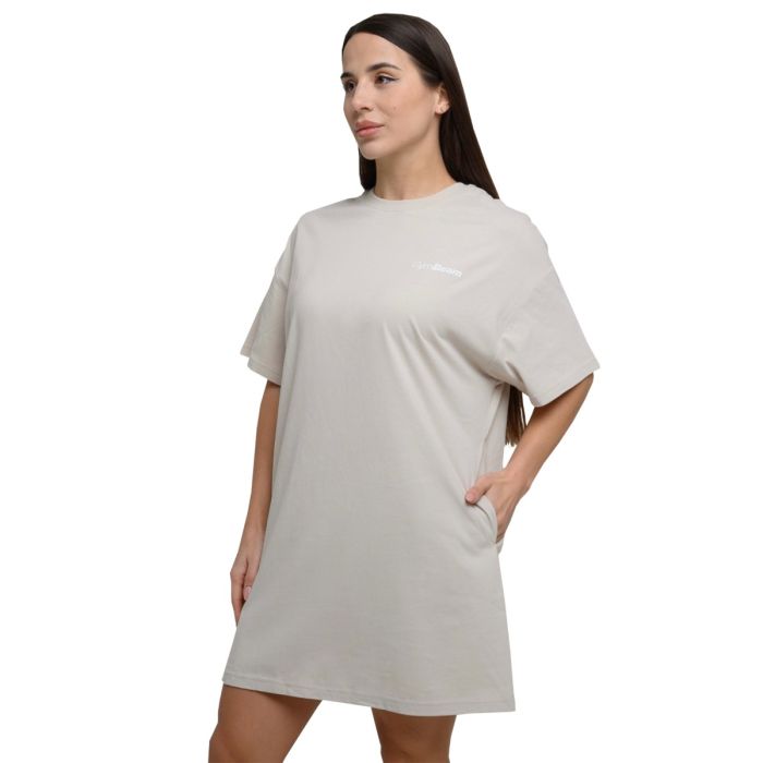 Дамска рокля-тениска Agile T-Shirt Dress Desert - GymBeam L