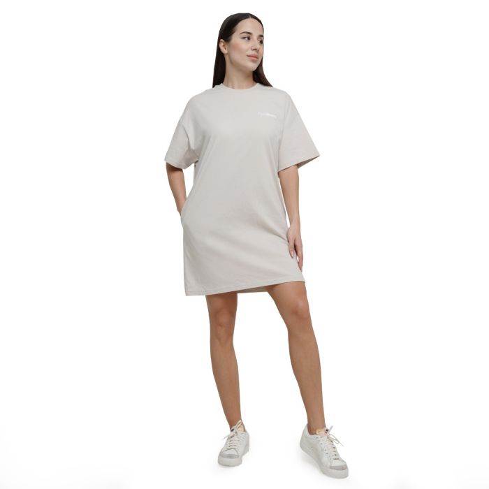 Дамска рокля-тениска Agile T-Shirt Dress Desert - GymBeam L