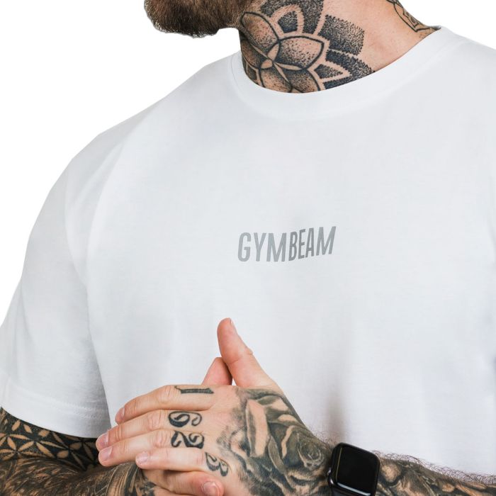 Тениска FIT White - GymBeam XL