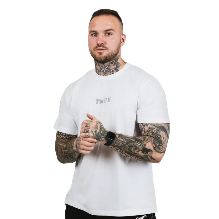 Тениска FIT White - GymBeam XL