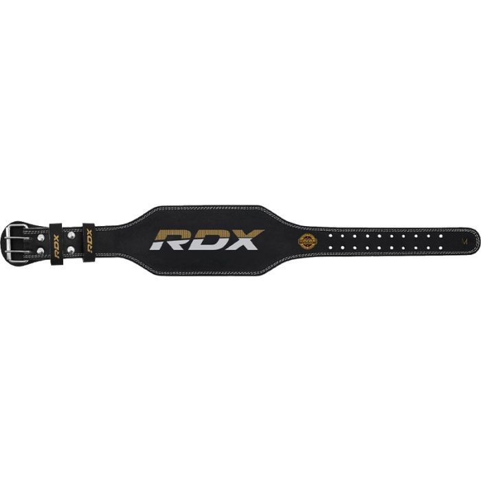 6“ кожен колан за фитнес черен/златен - RDX Sports L