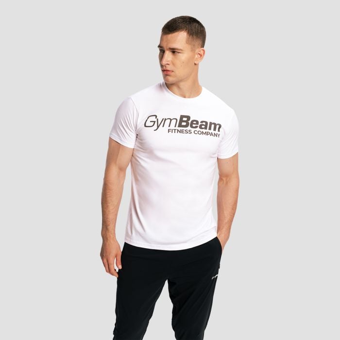 Фитнес тениска White - GymBeam XL