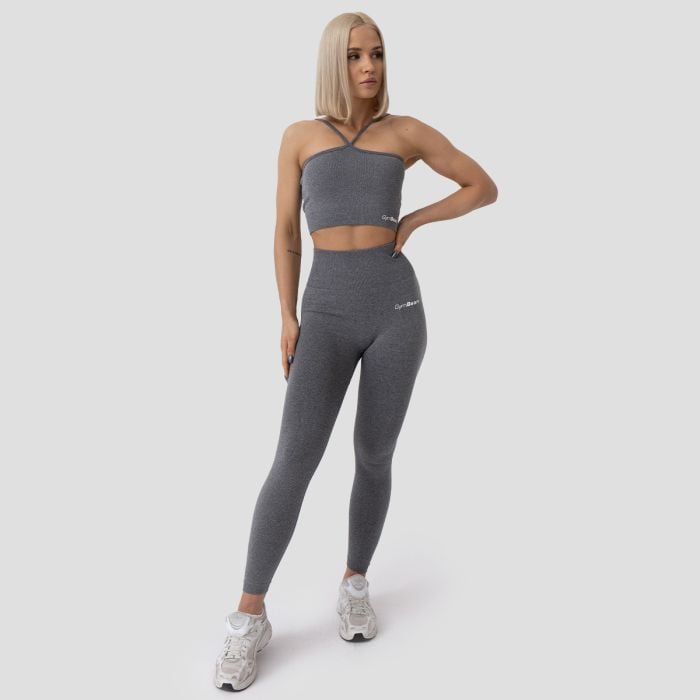 Спортен сутиен FLO Halter Bra Grey - GymBeam XL