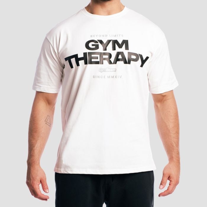 Тениска Gym Therapy White - GymBeam M