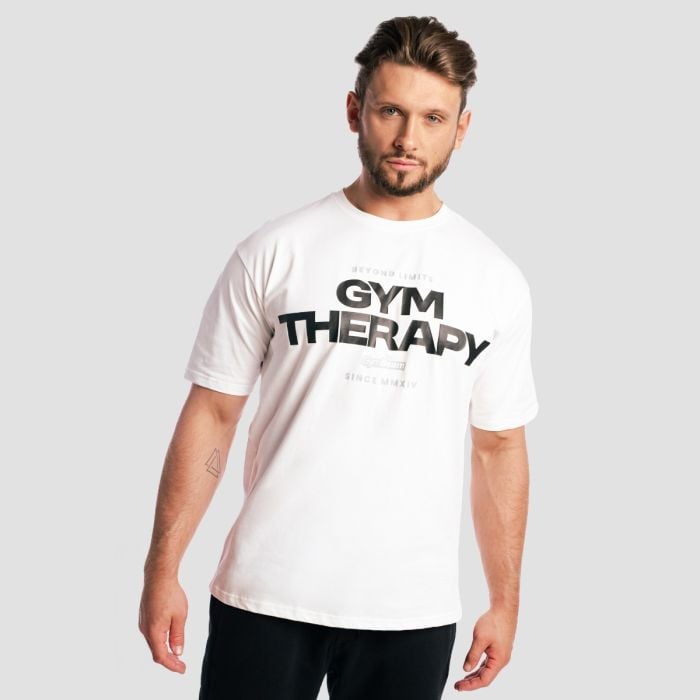 Тениска Gym Therapy White - GymBeam M