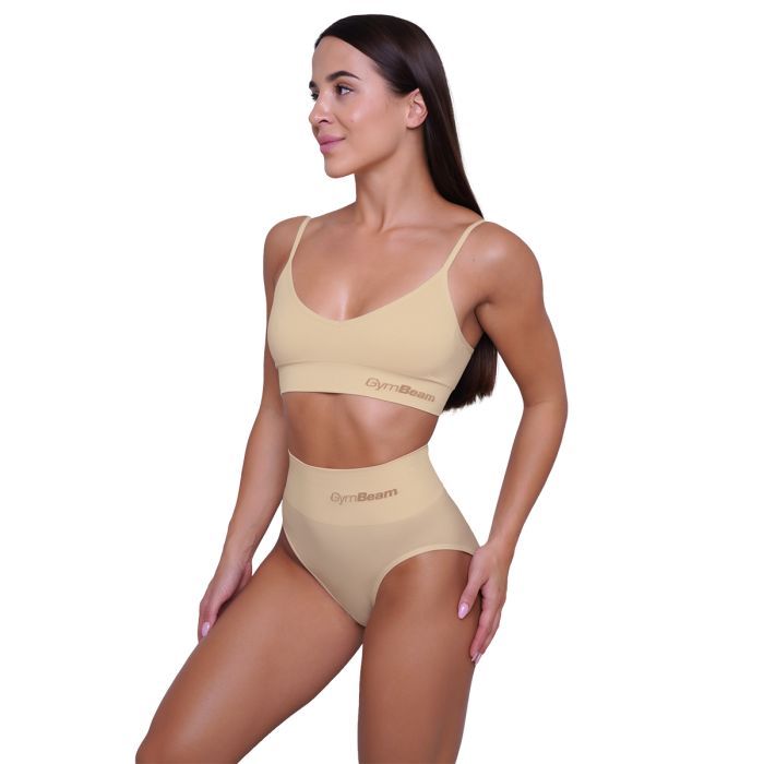 Бикини с висока талия 2Pack Nude- GymBeam S