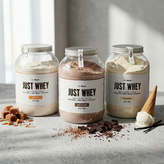 Just Whey Grass-Fed Protein – GymBeam 1000 g - шоколадов шейк - 00