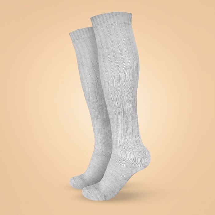 Дълги чорапи High Wool Socks Grey - BeastPink M