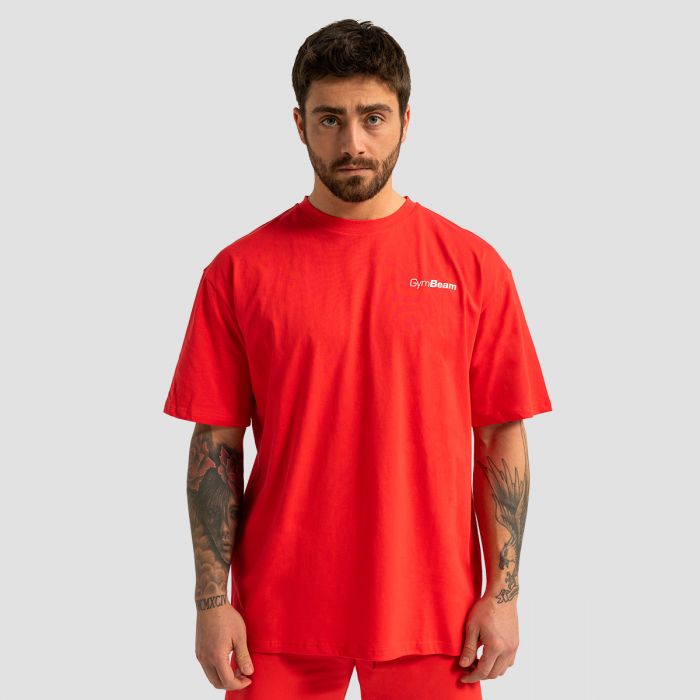 Тениска Limitless Oversized T-shirt Hot Red - GymBeam