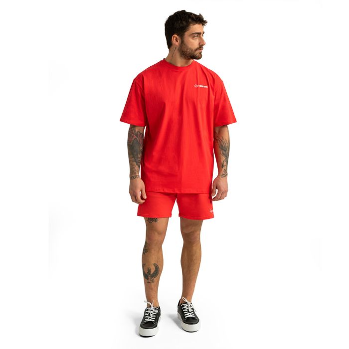 Тениска Oversized Limitless Hot Red  - GymBeam S
