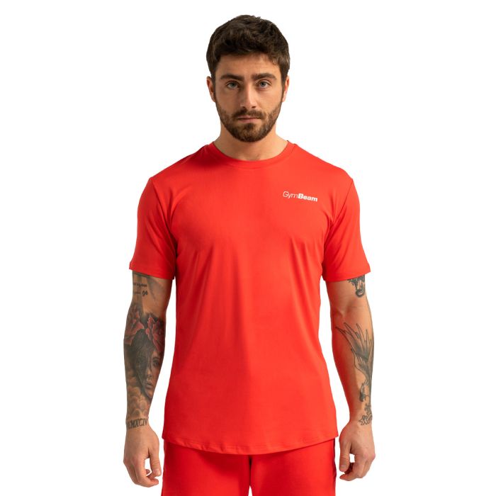 Мъжка спортна тениска Limitless Hot Red - GymBeam XXL