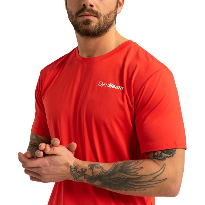 Мъжка спортна тениска Limitless Hot Red - GymBeam XXL