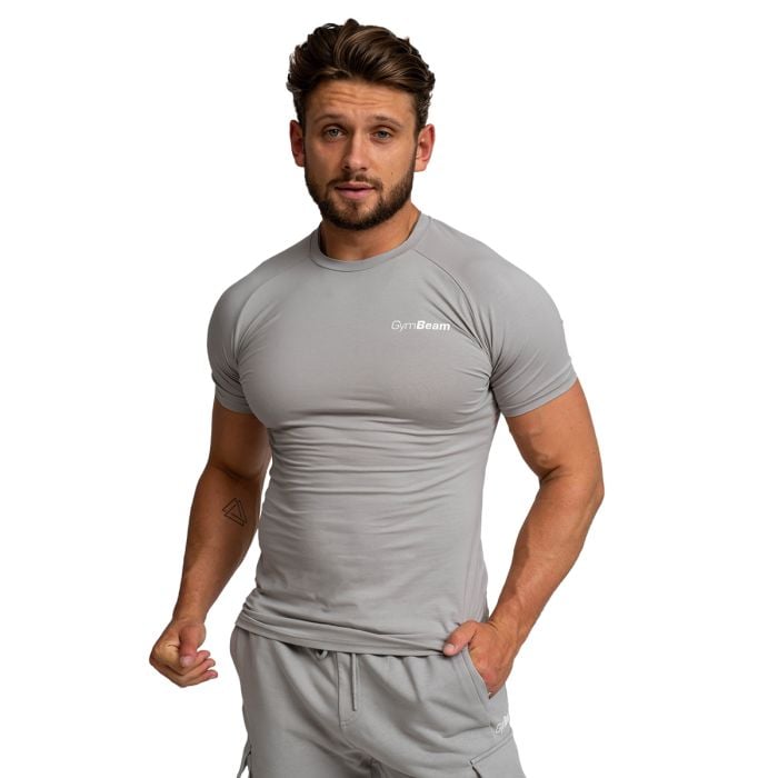 Тениска TRN Fitted Grey - GymBeam L