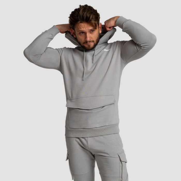 Мъжки суичър TRN Hoodie Grey - GymBeam L
