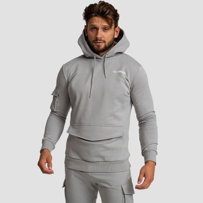 Мъжки суичър TRN Hoodie Grey - GymBeam L