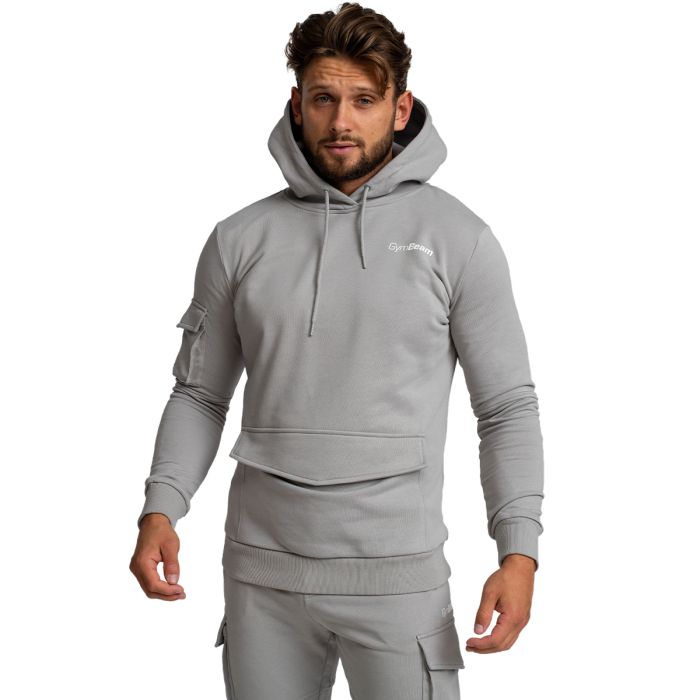Мъжки суичър TRN Hoodie Grey - GymBeam L