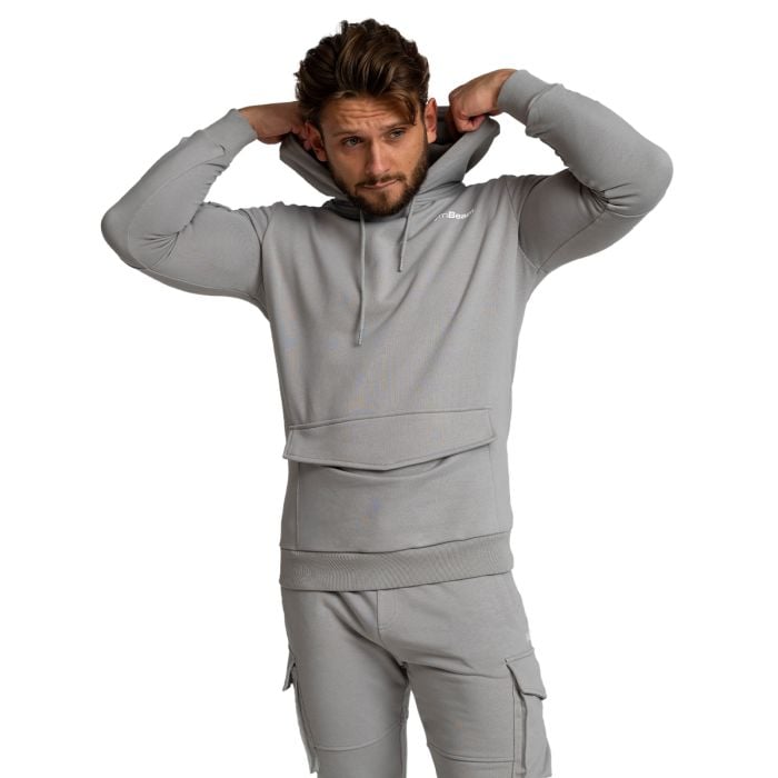 Мъжки суичър TRN Hoodie Grey - GymBeam L