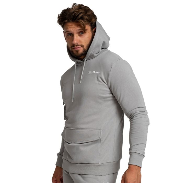 Мъжки суичър TRN Hoodie Grey - GymBeam L
