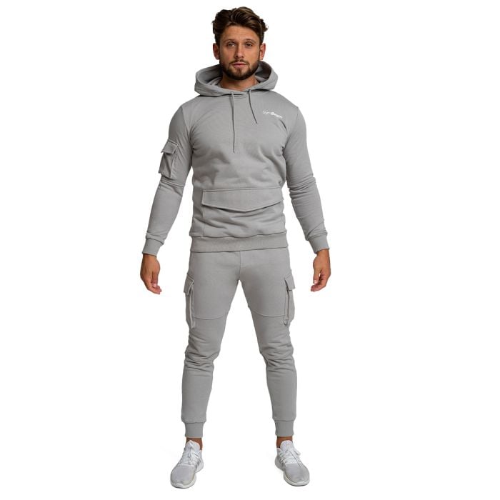 Мъжки суичър TRN Hoodie Grey - GymBeam L