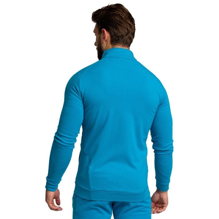 Мъжки суичър с цип Limitless Zip Up Aquamarine - GymBeam XL