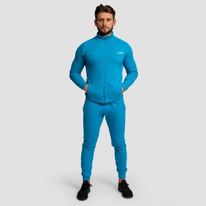 Мъжки суичър с цип Limitless Zip Up Aquamarine - GymBeam XL