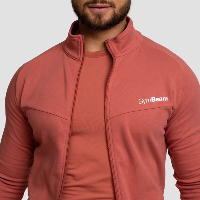 Мъжки суичър с цип Limitless Zip Up Cinnamon - GymBeam S