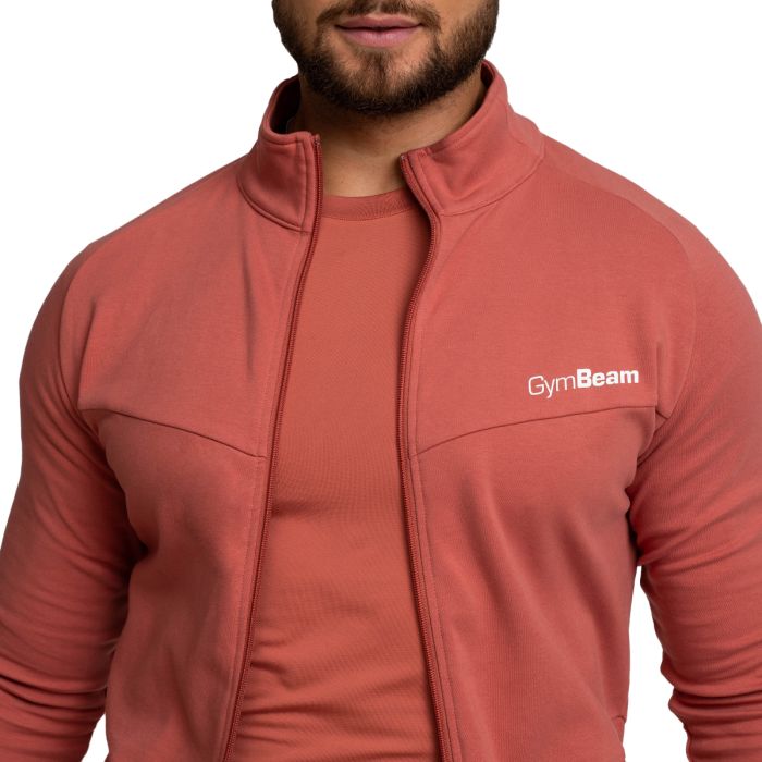 Мъжки суичър с цип Limitless Zip Up Cinnamon - GymBeam S