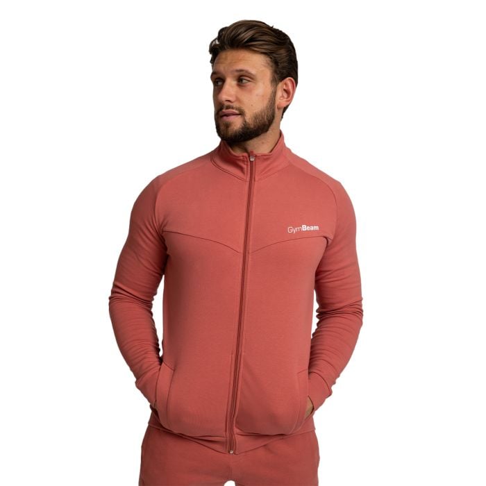 Мъжки суичър с цип Limitless Zip Up Cinnamon - GymBeam S