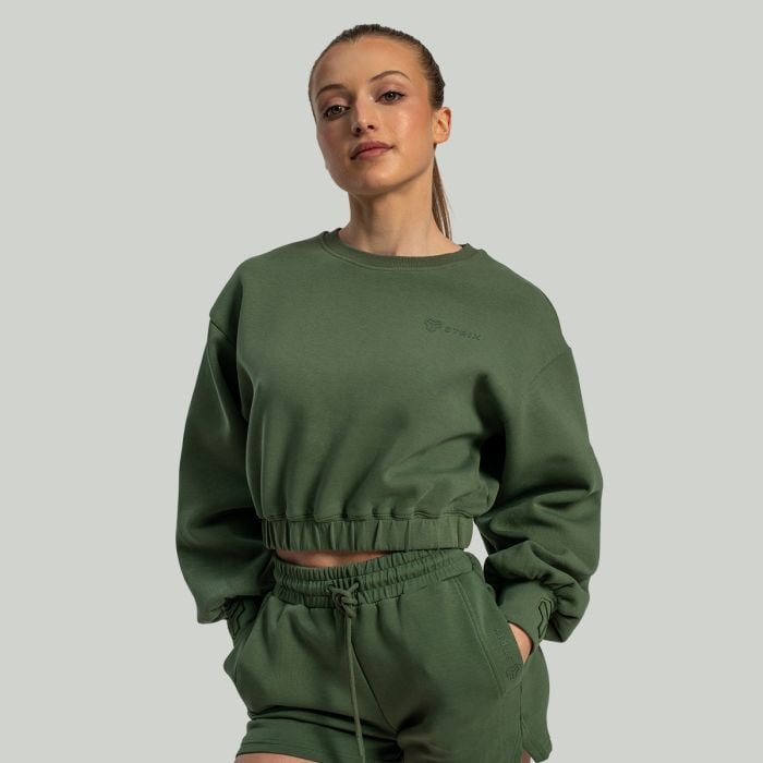 Дамска блуза Lunar Cropped Cedar Green - STRIX S