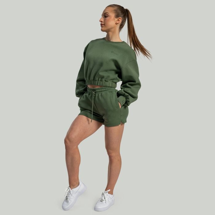 Дамска блуза Lunar Cropped Cedar Green - STRIX S