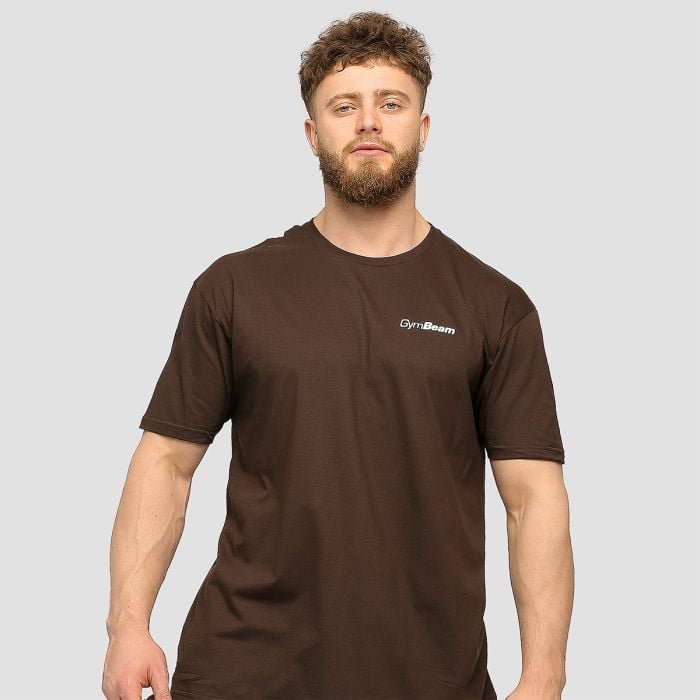 Мъжка тениска Basic Chocolate Brown - GymBeam M