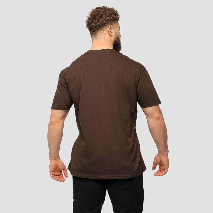 Мъжка тениска Basic Chocolate Brown - GymBeam M