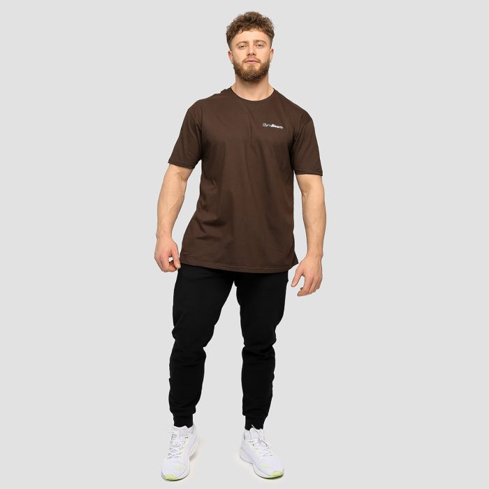 Мъжка тениска Basic Chocolate Brown - GymBeam M