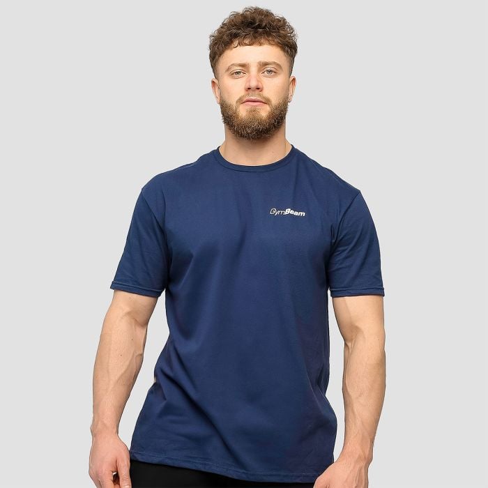 Мъжка тениска Basic Navy Blue - GymBeam L