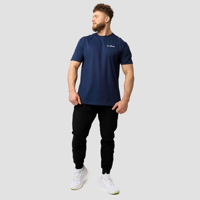 Мъжка тениска Basic Navy Blue - GymBeam L