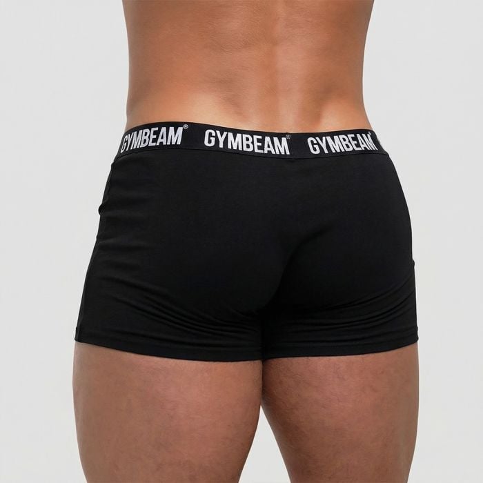 Мъжки боксерки FIT Trunks, 3 броя, черни - GymBeam XXXL