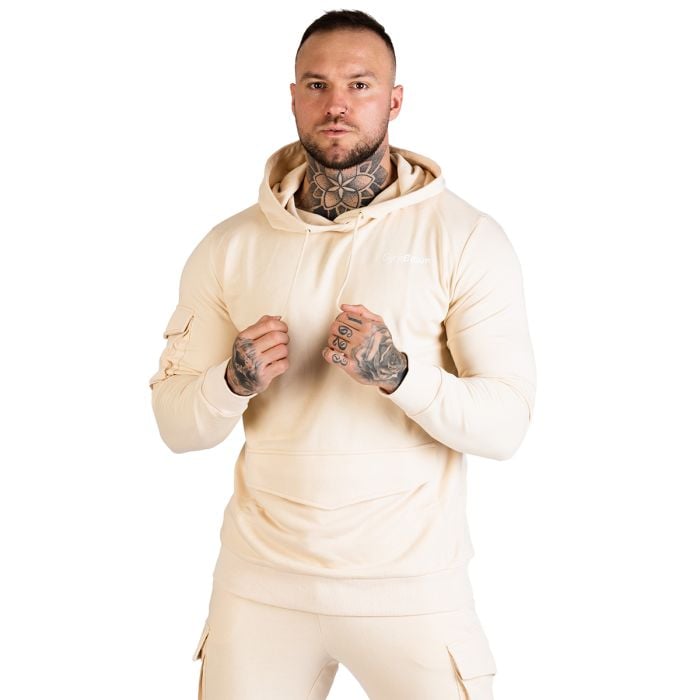 Мъжки суичър TRN Hoodie Sand - GymBeam XL