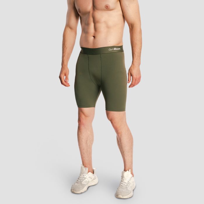 Мъжки къси панталони Combat Olive Grey - GymBeam L