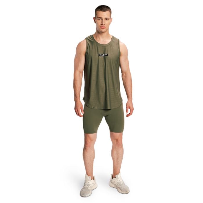 Мъжки къси панталони Combat Olive Grey - GymBeam L