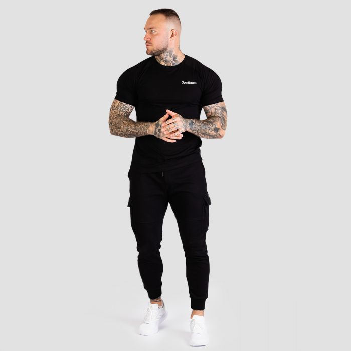 Тениска TRN Fitted Black - GymBeam XXXL