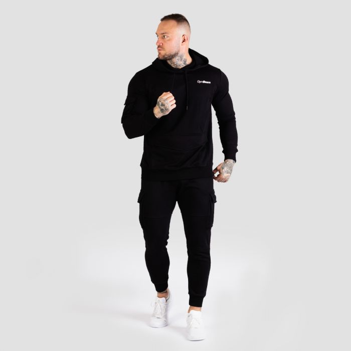 Мъжки суичър TRN Hoodie Black - GymBeam XXL