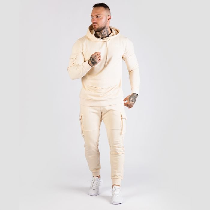 Мъжки суичър TRN Hoodie Sand - GymBeam XL